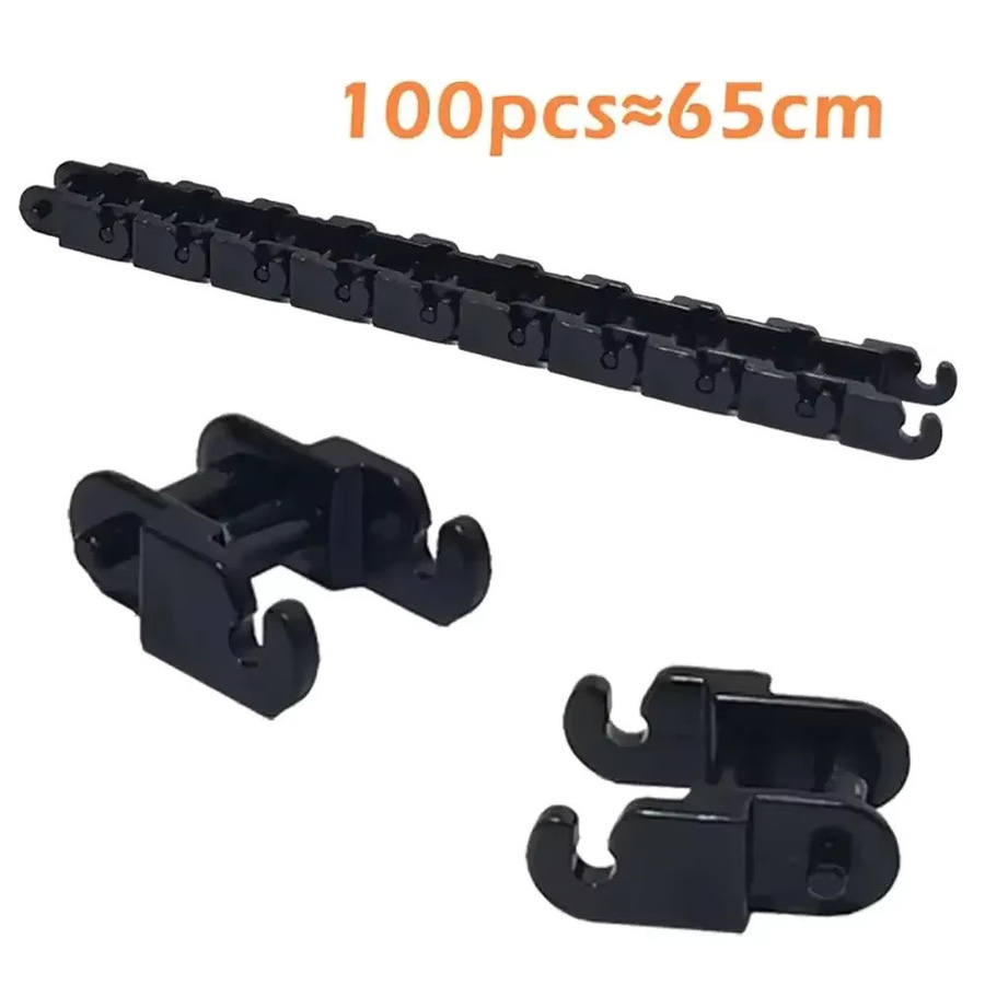 Wishiot Gliederkette Schwarz aus Kunststoff für MOC Bausteine und Fahrzeug-Modelle - Bild 2