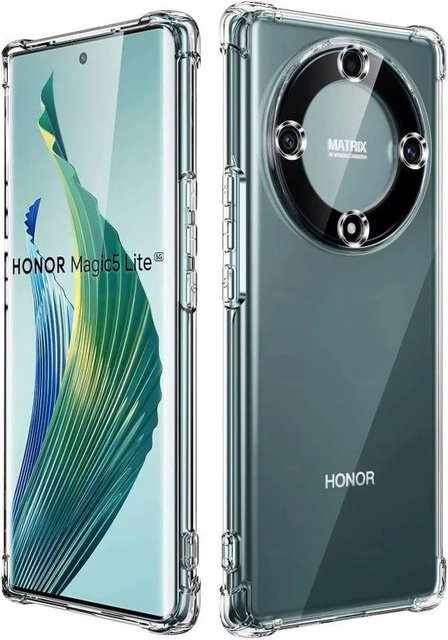 Stoßfeste transparente Silikonhülle von GJMY mit Airbag-Schutz für Honor Magic und X-Serie in Grau - Bild 1