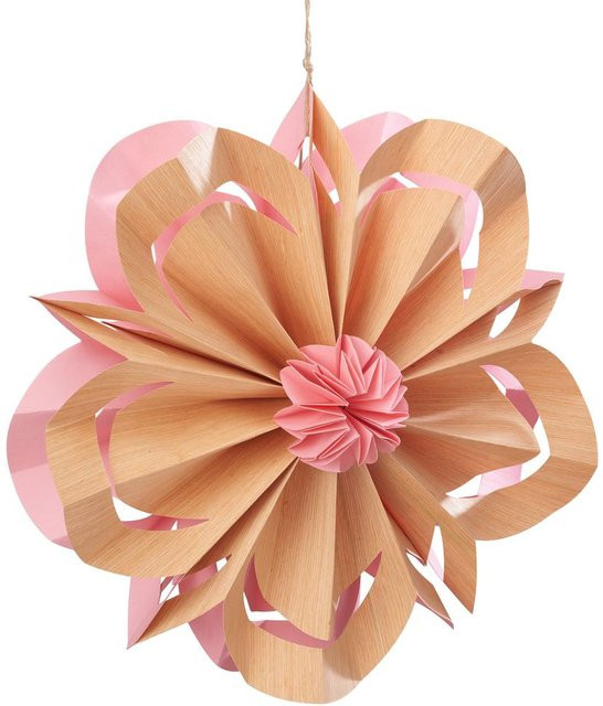 Othmar Decorations Papier Hänger Blüte in Braun als 3D-Dekoration für Party und Hochzeit - Bild 1