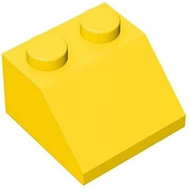 Yiran toy 3039 Schräger Stein 2x2 Bausteine Ersatzteile 10-teiliges Set gelb - Bild 1