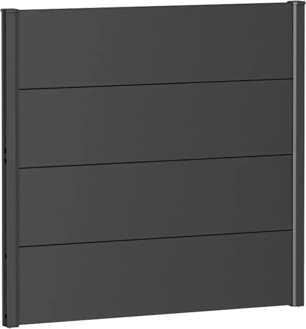 Biohort Wandpaneel Sichtschutz aus Metall in Dunkelgrau-Metallic, B: 100 cm, H: 90 cm - Bild 1