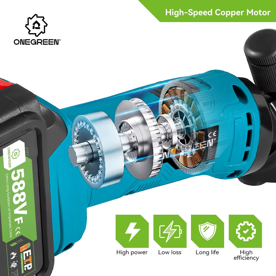 ONEGREEN elektrische Wollschere kabellos mit 6 Gängen und 13 Zähnen für Makita 18 V Akku - Bild 3