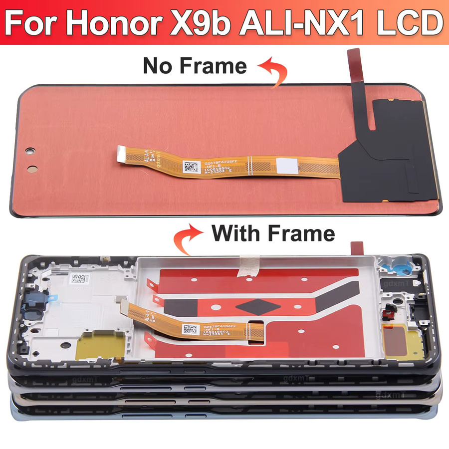 Honor X9B LCD Display mit Touchscreen Digitizer Montage und Rahmen, 6.78 Zoll, Schwarz - Bild 2