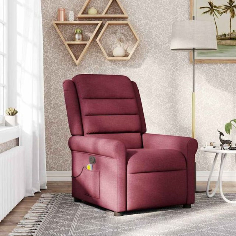 Massagesessel Vidaxl in Rot aus Stoff im modernen Design - Bild 1