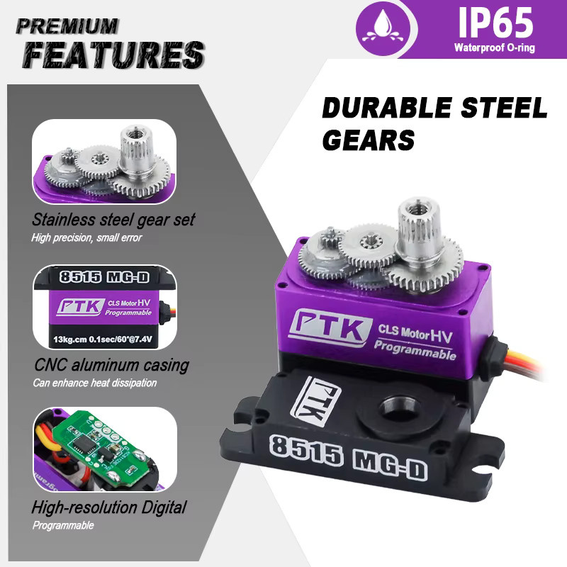 PTK 8515 MG-D Mikroservo, Digital HV Servo, Vollmetall, RC-Modellflugzeug - Bild 4