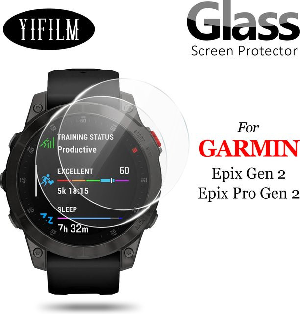 Garmin Uhrenzubehör Screen Protector, gehärtetes Glas, transparent - Bild 1