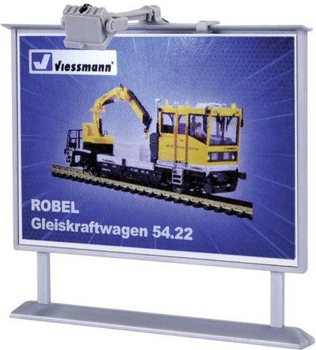 Viessmann Modelltechnik 6336 H0 Werbetafel mit LED, Fertigmodell, 1:87 - Bild 1