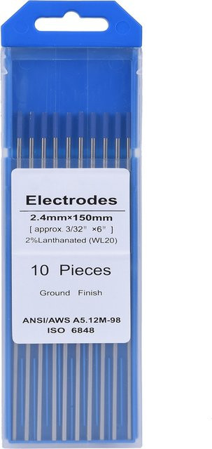 10er Set HA&VS WIG Schweißelektroden mit Nadelkopf und Draht für WL20 WL15 WR WC20 WZ8 WP, Längen: 150 mm und 175 mm - Bild 1