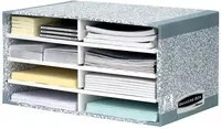 Fellowes Bankers Box Schreibtischmanager Briefablage System Grau A4 - Bild 1