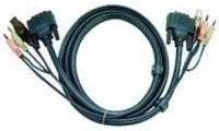 ATEN KVM Anschlusskabel Schwarz mit USB Typ A, 3,5 mm Klinkenstecker und DVI-D, Länge: 3 m - Bild 1