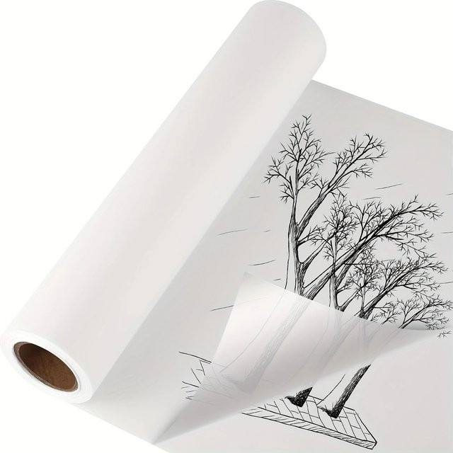 Transparentpapierrolle in Weiß für Bastelbedarf, Zeichnen und Skizzieren, Breite: 30,5 cm, Länge: 45,72 m - Bild 1