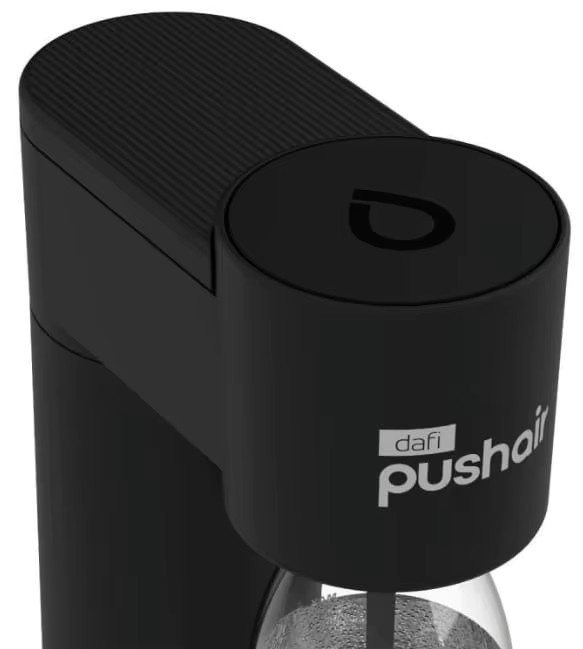 Dafi PushAir Wassersätzer in Schwarz und Weiß mit 1x 0,7 l Flasche und CO2-Patronenset - Bild 3