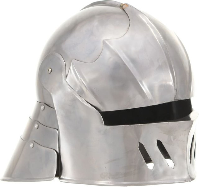 Yiwydaa Mittelalterlicher Ritterhelm Antike Replik, Silberstahl, white - Bild 1