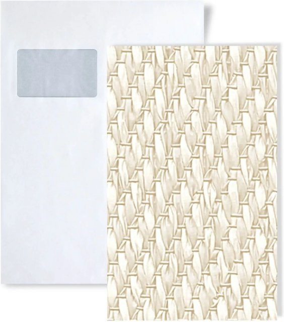 PROFHOME Uni-Tapete Musterstück S-LC522509-DI in Weiß und Beige, DIN A4 - Bild 1