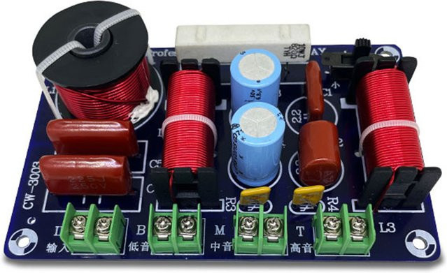 APWIKOGER 3-Wege Lautsprecher Frequenzteiler 250 W mit einstellbarem Crossover 5200 Hz-5500 Hz in Multicolor für dein Heimkino-Upgrade - Bild 1