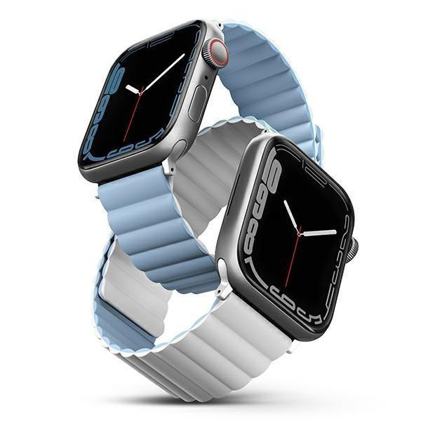 UNIQ Reversible Magnetic Armband für Apple Watch 42mm in Weiß und Blau - Bild 2