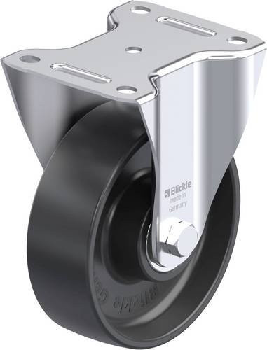 Blickle B-PP 150K Stahlblech-Bockrolle in Silber, Rad-Durchmesser: 150 mm, Tragfähigkeit: 300 kg - Bild 1