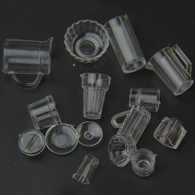 DIAPER&CORED Puppenhaus Zubehör, 15-teiliges Set, Teller Tasse Schüssel, Weiß - Bild 1