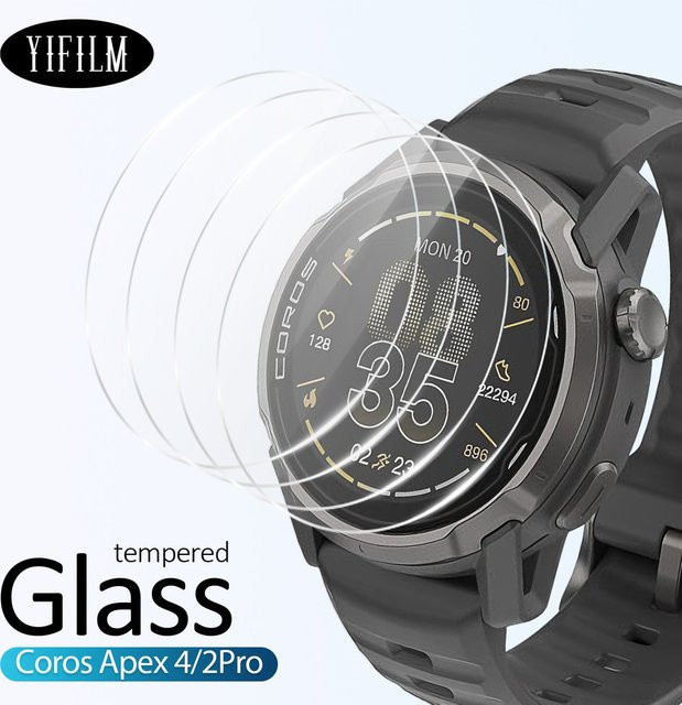 Coros Displayschutzfolie Glas, transparent, Smartwatch - Bild 1