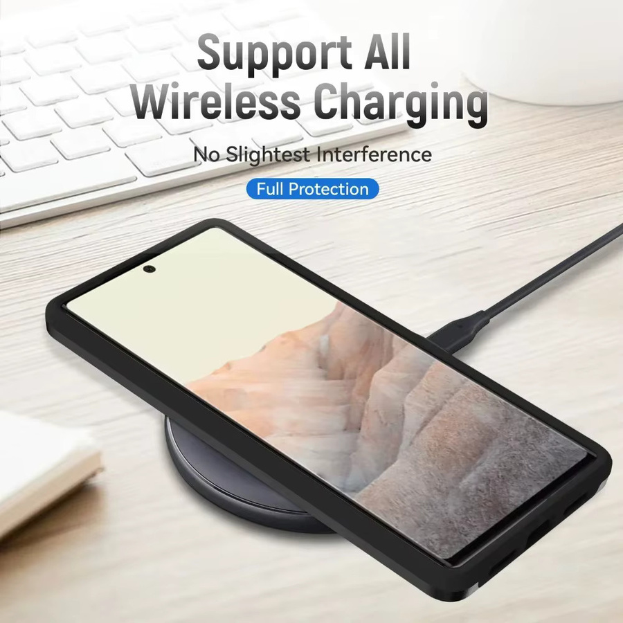 Google Heavy Armor Wireless Charge stoßfeste Hülle mit Box für Google Pixel 10, 9 Pro XL, 8, 7, 6 A Pro in Schwarz oder Rot - Bild 6