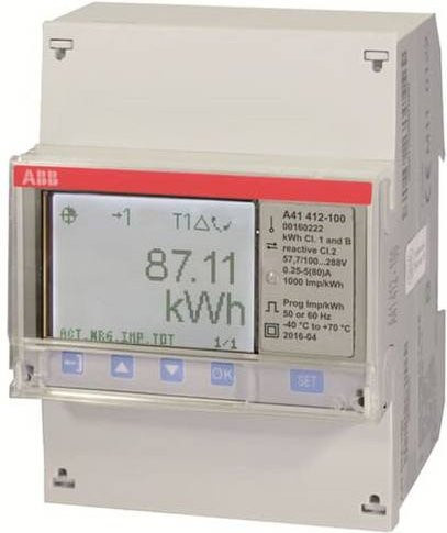 ABB A41 412-100 2CMA170505R1000 Wechselstromzähler in Weiß - Bild 1