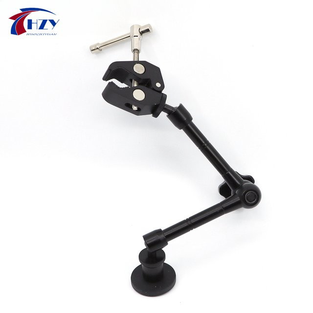 HZY Magic Arm aus Metall in Schwarz, 720 Grad verstellbare Super-Klemme und Universal-Halter-Clip für Lötstationen und Heißluftpistolen - Bild 1