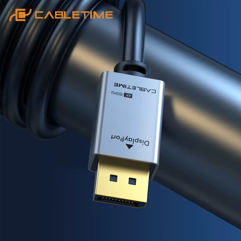 CABLETIME DisplayPort-Kabel DP-zu-DP für 4K 60Hz zur Verbindung von PC, HDTV und Projektor - Bild 2