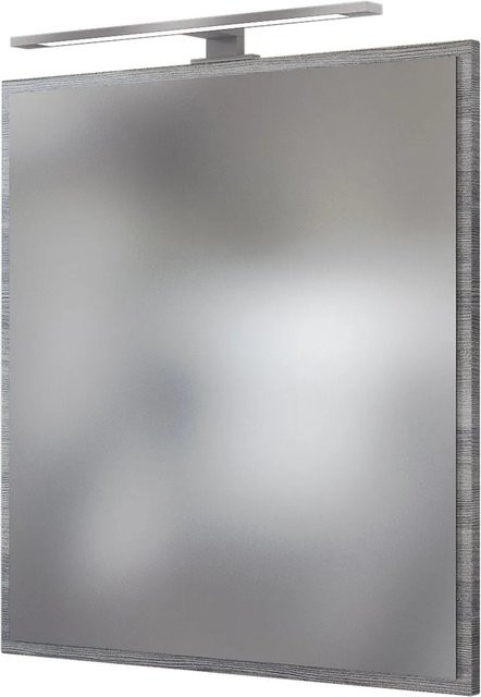 Held Möbel Spiegel Neapel mit Beleuchtung in Eiche Rauchsilber, Breite: 60 cm - Bild 1