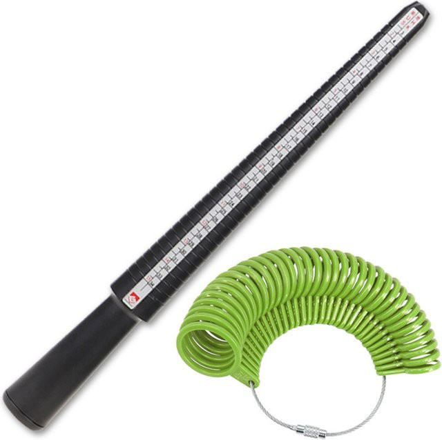 Ringgrößenmesswerkzeug-Set, Schmuck-Größenmesser, Dorn-Stick, Fingermesser - Bild 1