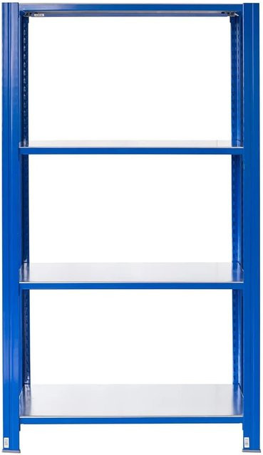 AR Shelving T Profile Steckregal Blau & Verzinkt mit 4 Böden, B/T/H: 250 x 100 x 50 cm - Bild 1