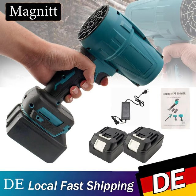 Makita Akku-Turbo-Elektrogebläse mit 200 m/s für 18 V Batterien als Turbo-Jet-Lüfter und Handstaubblaswerkzeug - Bild 1