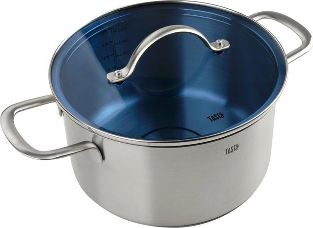 Tasty Kochtopf aus Edelstahl mit blauem Glasdeckel, Durchmesser: 20 cm - Bild 1