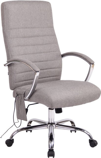 TPFLiving Bürostuhl Vallon Executive Chair aus Stoff mit Massagefunktion in Grau, B/T/H: 72 x 58 x 136 cm - Bild 1