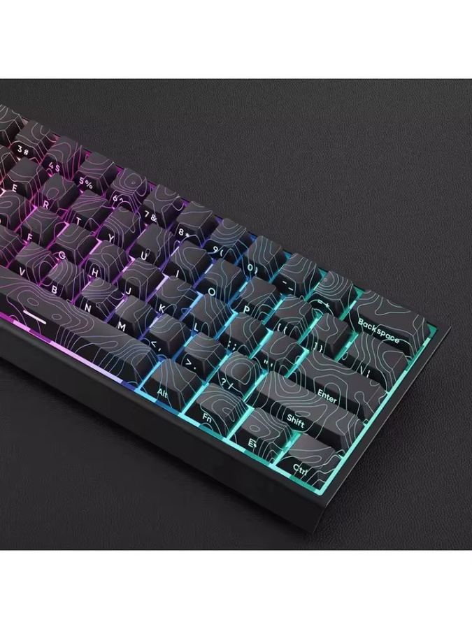 2026 Super Contour PBT Tastenkappen mit seitlicher Beleuchtung für mechanische Gaming-Tastaturen in Weiß - Bild 2