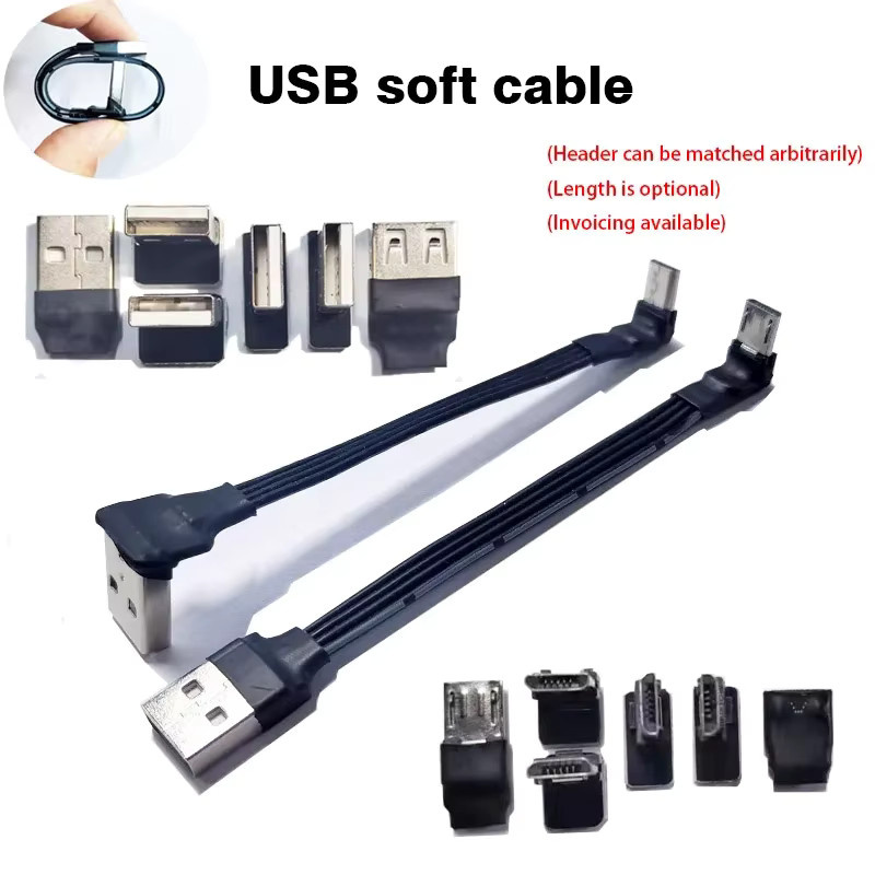 SPEEDIER Micro-USB Datenkabel Silikon, 90 Grad abgewinkelt, Schwarz, USB 2.0 zu Micro-USB zum Laden und Datenübertragung - Bild 2