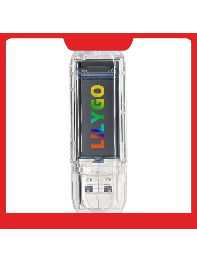 LILYGO T-Dongle-C5 ESP-C5HR8 TTGO TF-Karten-Entwicklungsboard mit 0,96 Zoll ST7735 IPS LCD-Displaymodul in Transparent - Bild 3