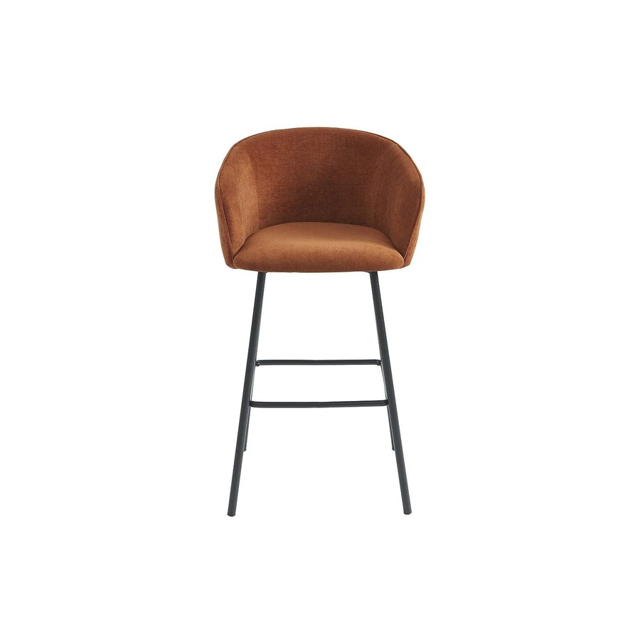 Moderner Barhocker Lazoni in Terracotta mit Stoff und Metall, Höhe: 101 cm, Breite: 54 cm, Tiefe: 52 cm - Bild 2