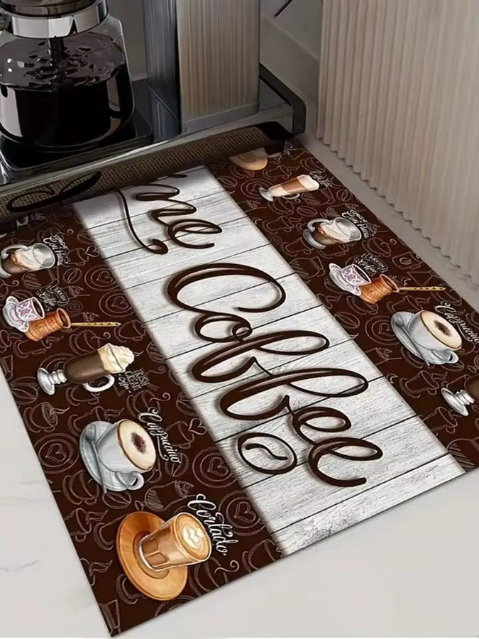 VIKAMA Kaffeemaschinen-Unterlage im amerikanischen Stil, wasser- und ölabsorbierende Drainage-Pad für Deine Küchenarbeitsplatte - Bild 2