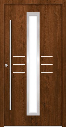 Splendoor Sicherheitshaustür OMIS Prime RC2 aus Aluminium in Braun mit Glaseinsatz, Höhe: 210,0 cm, Breite: 110,0 cm, Tiefe: 7,0 cm - Bild 1