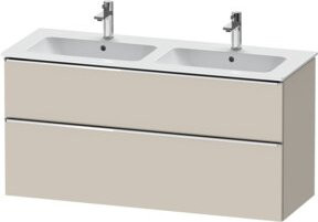Duravit Waschtischunterschrank D-Neo in Beige mit 1 Kast und 1 Auszug, Wandhängend, B: 128 cm, T: 46,2 cm, H: 62,5 cm - Bild 1