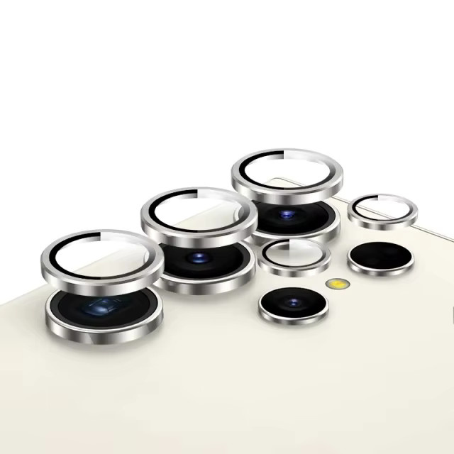 Kameraring und Displayschutzfolie für Samsung Galaxy S25 S24 Plus S23 in Silber - Bild 1