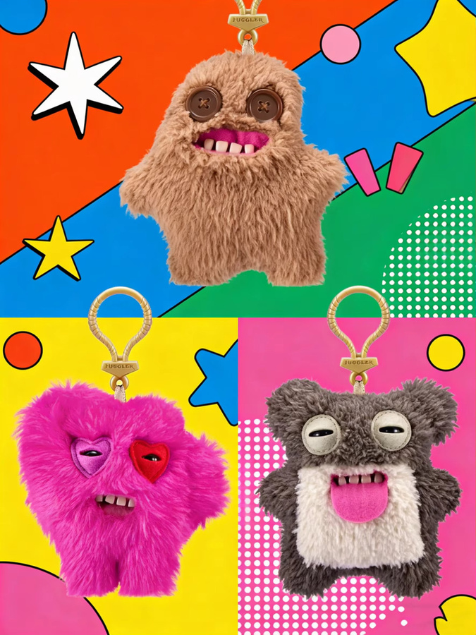 Fuggler Monster-Plüsch-Schlüsselanhänger, 1-teiliges Set - Bild 2