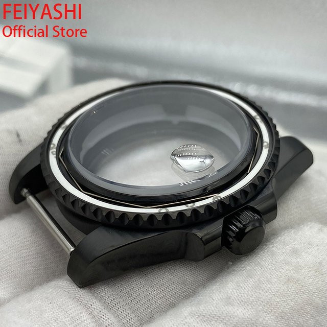 FEIYASHI Uhrengehäuse Edelstahl, Schwarz, 40 mm, Unisex - Bild 1