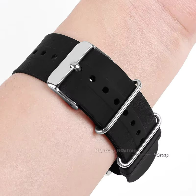 HQstrap Uhrenarmband Silikon, Schwarz, Unisex - Bild 4