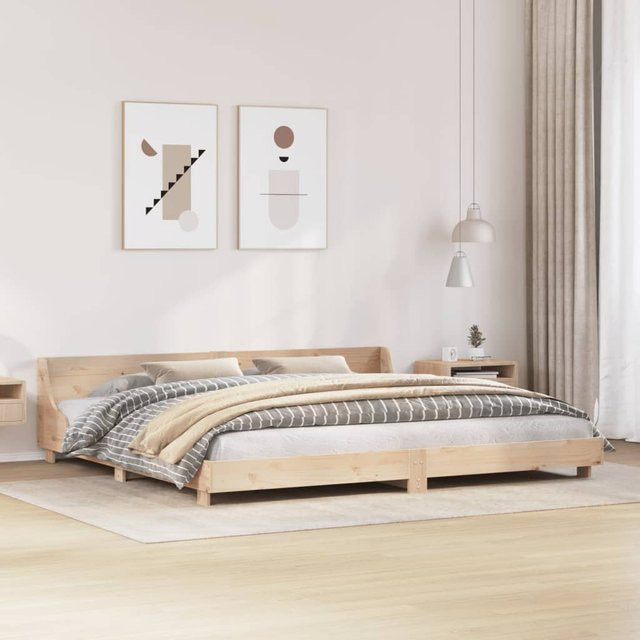 vidaXL Massivholzbett aus Kiefer in Braun ohne Matratze B/T/H: 200 x 200 x 203,5 cm - Bild 2