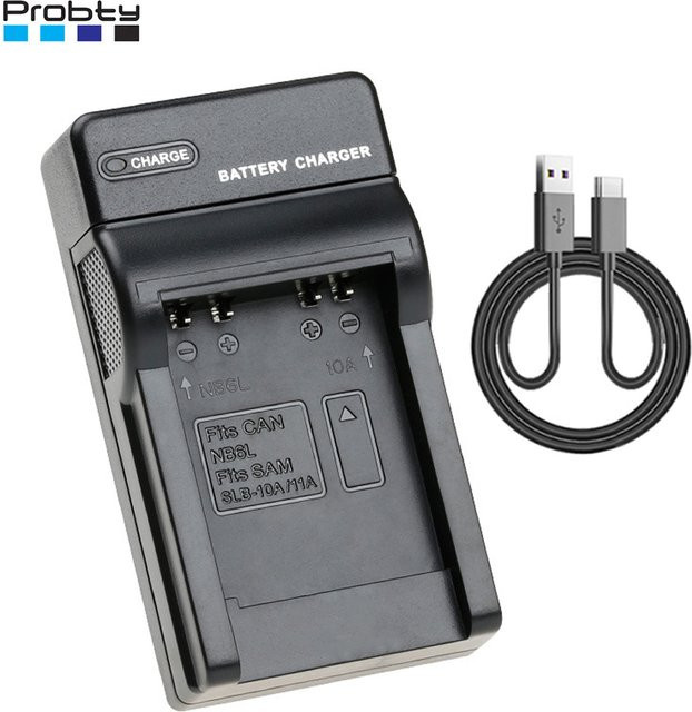 USB Kamera Akku Ladegerät SLB-10A SLB11A für Samsung EX2F WB150F WB250F WB350F WB750 WB800F WB500 WB550 HZ10 in Schwarz - Bild 1
