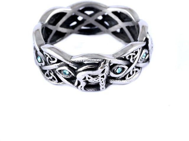 YIRAN Jewelry Ring, Kupfer, Blauer Kristall, Unisex, Gray - Bild 1