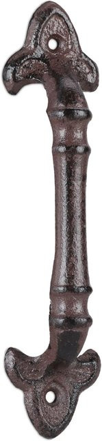 Relaxdays Möbelgriffe aus Gusseisen in Braun, 2er Set, B/H/T: 20 x 4,5 x 4 cm - Bild 1
