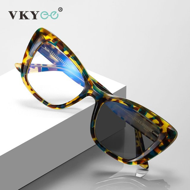 VKYEE Korrektionsbrille Cat-Eye, Vollrand, Kunststoff, Multicolor, Damen - Bild 1
