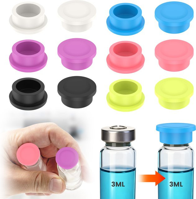 Willstar Silikon-Schutzkappen für Insulinfläschchen und Creme-Behälter, 3 ml - Bild 1
